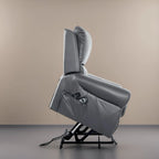 Fauteuil inclinable électrique de luxe en cuir respirant avec fonction releveur, chauffage et massage – Idéal pour l'aide aux personnes âgées