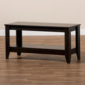 Table basse moderne en bois wengé de forme rectangulaire