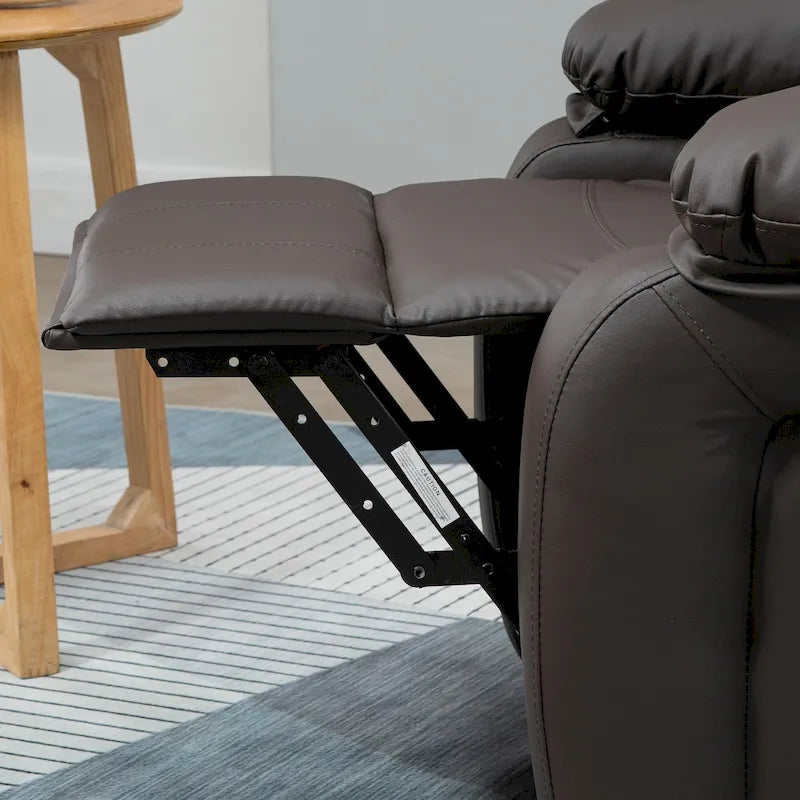 Fauteuil de salon releveur électrique, fauteuil inclinable électrique en cuir PU pour personnes âgées avec télécommande