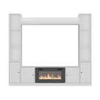 Meuble TV avec cheminée encastrable – Meuble multimédia élégant