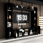 Meuble TV avec cheminée encastrable – Meuble multimédia élégant