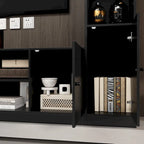 Meuble TV avec cheminée encastrable – Meuble multimédia élégant