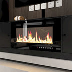 Meuble TV avec cheminée encastrable – Meuble multimédia élégant