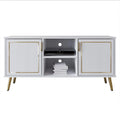 Meuble TV/console élégant et moderne avec pieds en métal doré