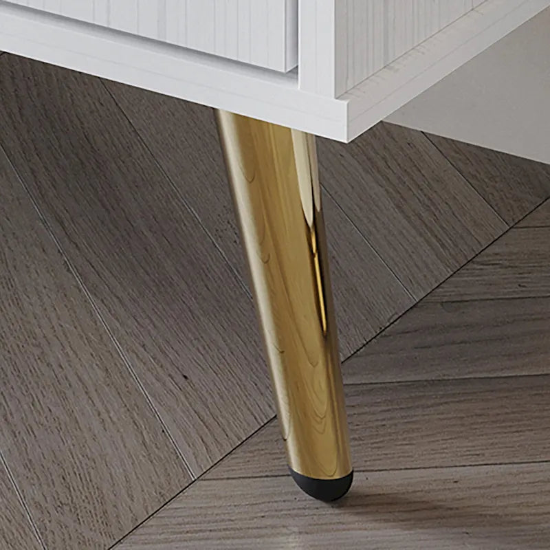 Meuble TV/console élégant et moderne avec pieds en métal doré