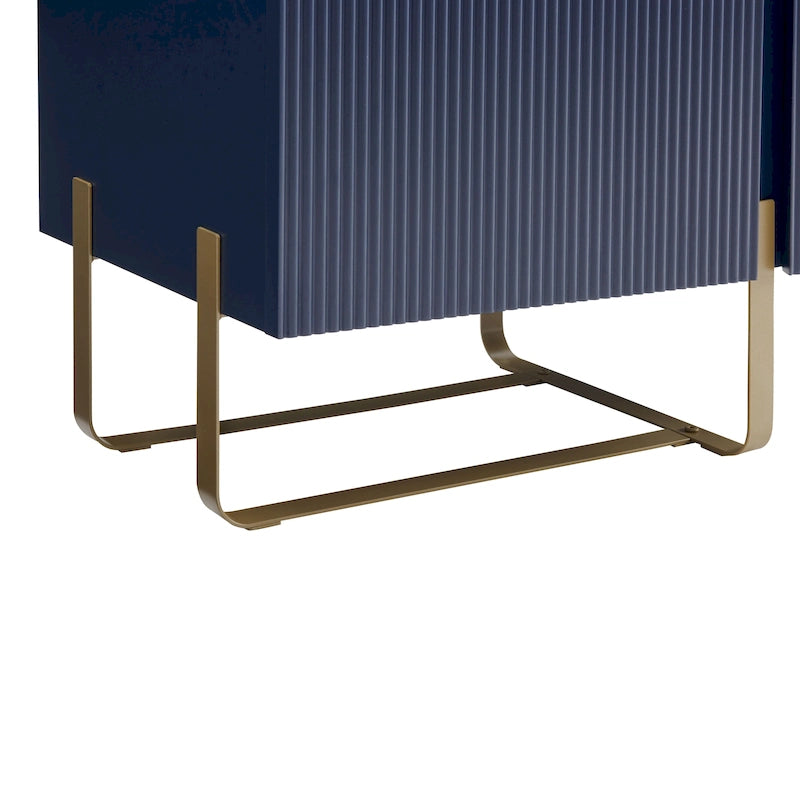 Meuble TV de rangement à 3 portes de 60 pouces par