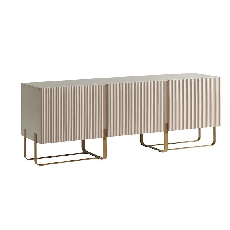 Meuble TV de rangement à 3 portes de 60 pouces par