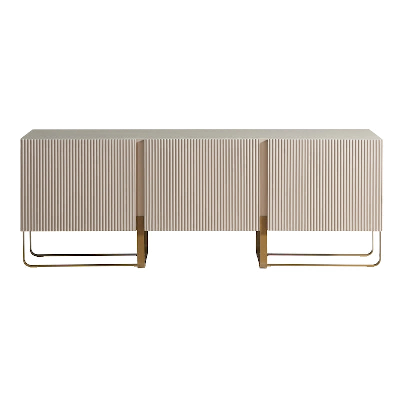 Meuble TV de rangement à 3 portes de 60 pouces par