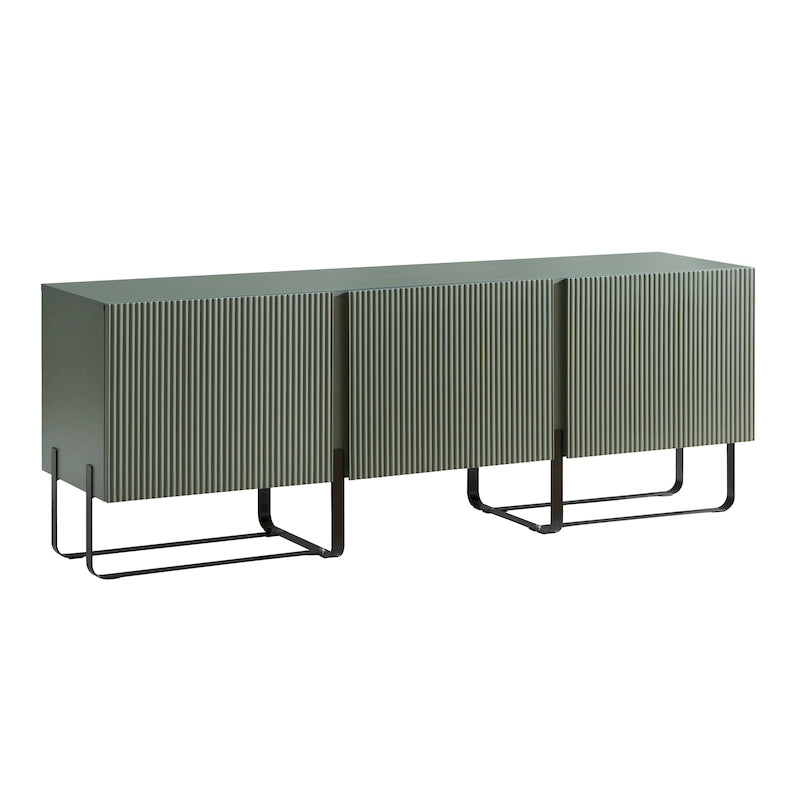 Meuble TV de rangement à 3 portes de 60 pouces par