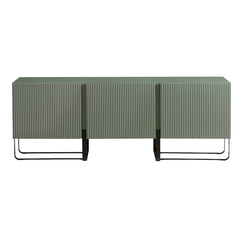 Meuble TV de rangement à 3 portes de 60 pouces par