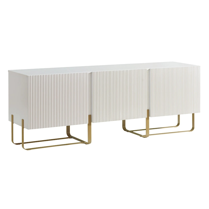 Meuble TV de rangement à 3 portes de 60 pouces par