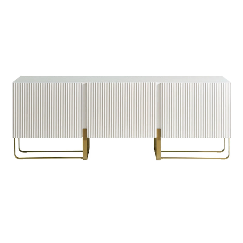 Meuble TV de rangement à 3 portes de 60 pouces par