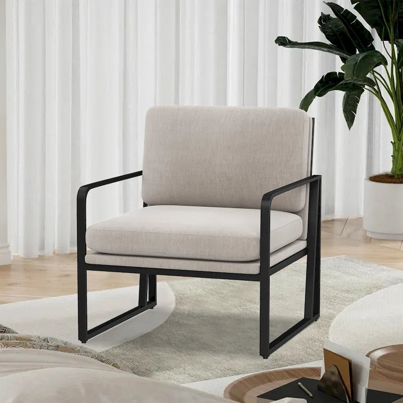 Fauteuils d'appoint, Fauteuils de salon Fauteuil en lin Fauteuils d'appoint pour salon