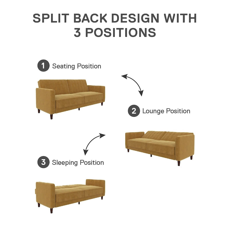 Futon de transition capitonné
