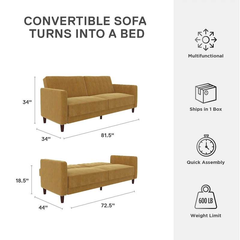Futon de transition capitonné