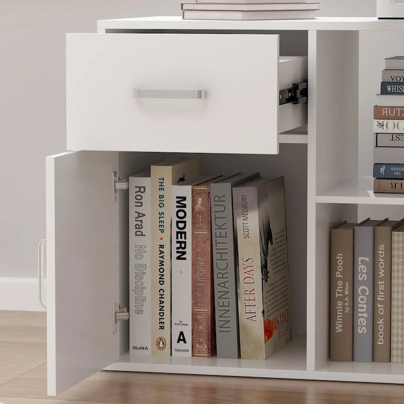 Bureau d'angle réversible blanc