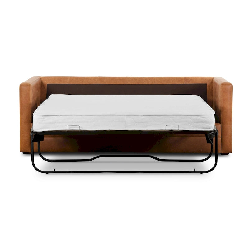 Canapé-lit convertible extractible en cuir 82 - Cuir véritable pleine fleur italien