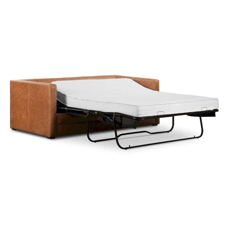 Canapé-lit convertible extractible en cuir 82 - Cuir véritable pleine fleur italien