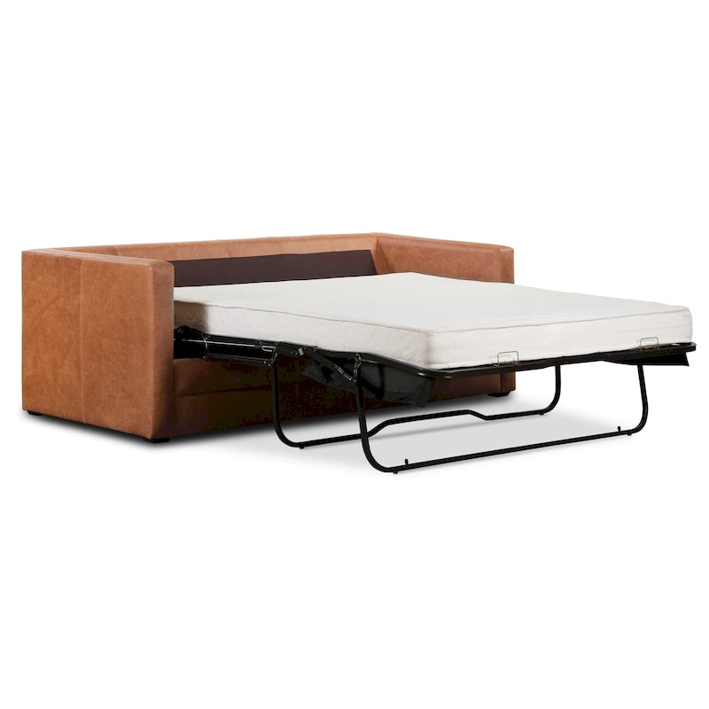 Canapé-lit convertible extractible en cuir 82 - Cuir véritable pleine fleur italien