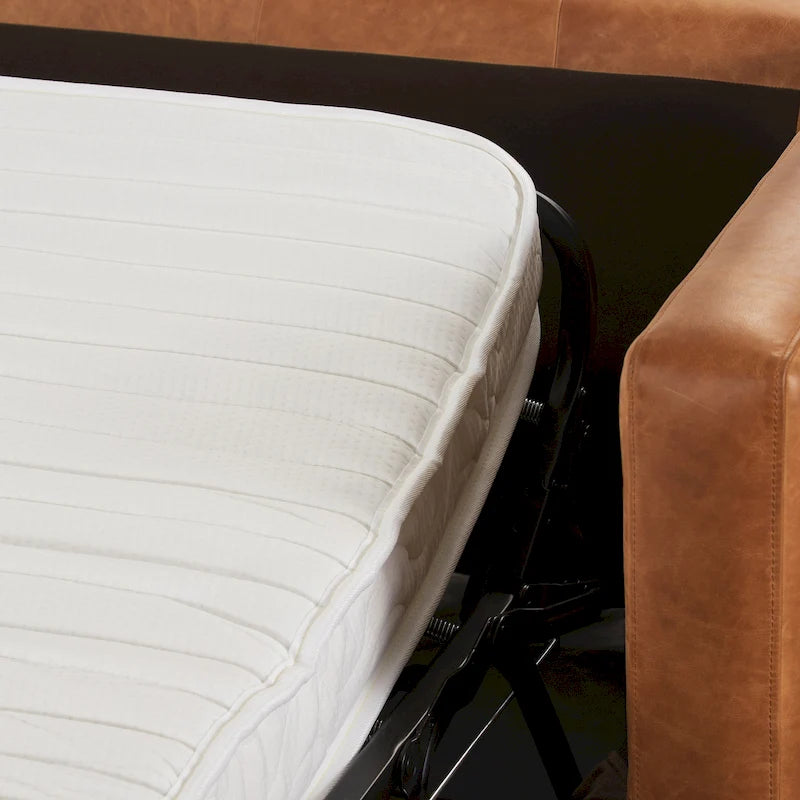 Canapé-lit convertible extractible en cuir 82 - Cuir véritable pleine fleur italien