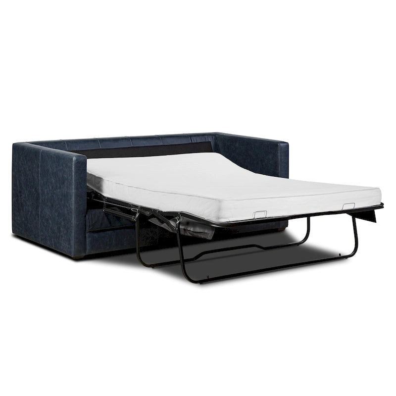 Canapé-lit convertible extractible en cuir 82 - Cuir véritable pleine fleur italien