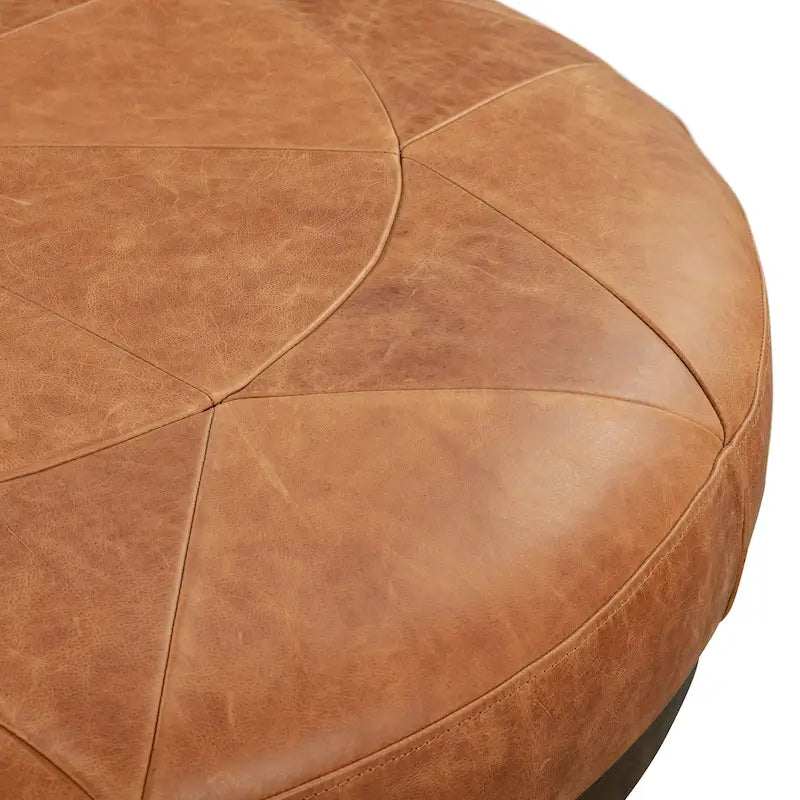 Ottoman - Cuir véritable italien pleine fleur