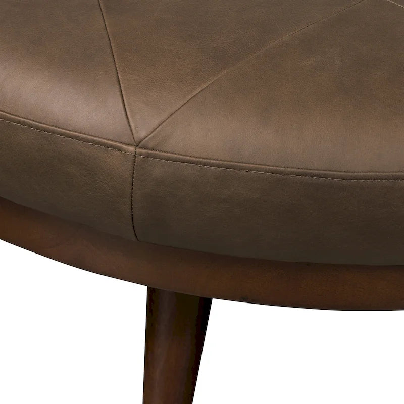 Ottoman - Cuir véritable italien pleine fleur